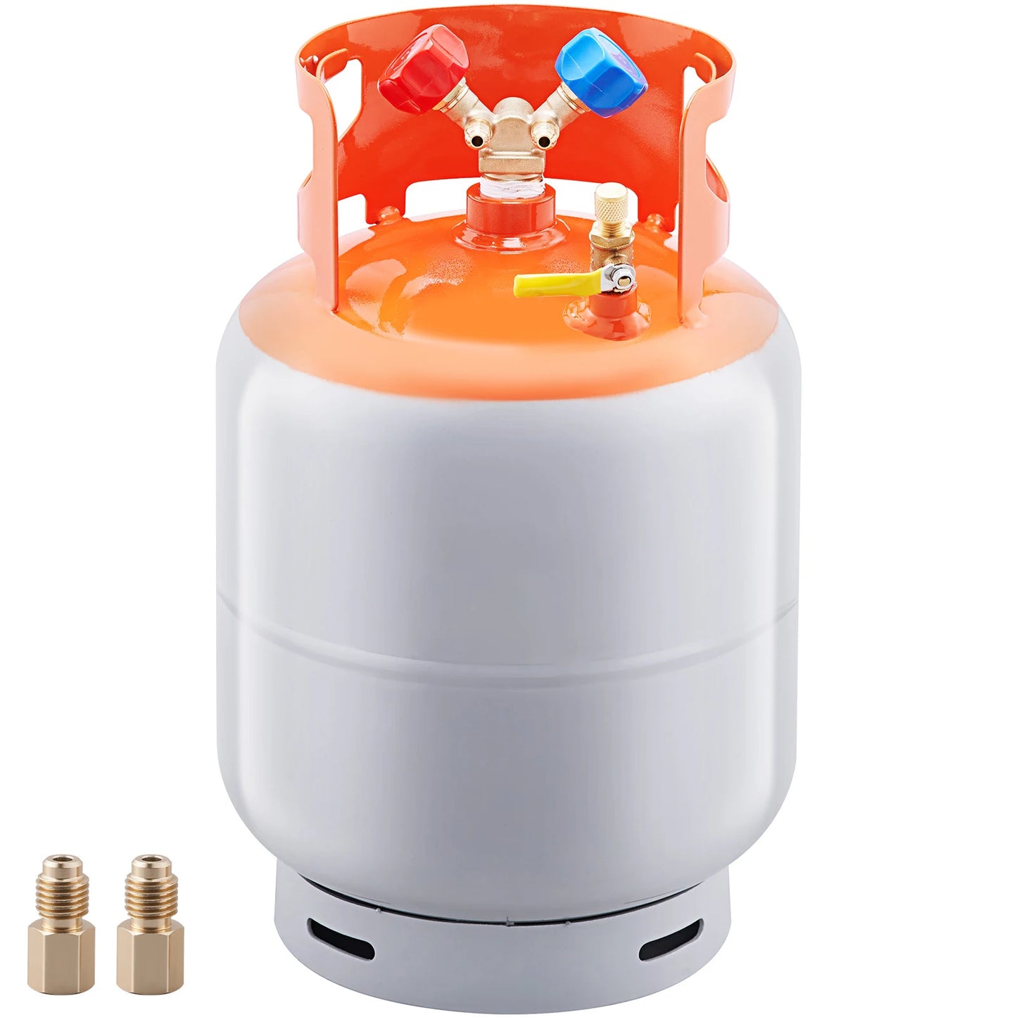 SucceBuy Refrigerant Recovery Tank 30 LBS Cylinder Tank 400 psi Refrigerant Recovery Reclaim with Y-Valve for Liquid/Vapor