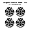 14Inch Arachnid Style Universal Hubcap R14 Wheel Covers For Cars - Set Of 4 Fits Most Cars Automobile Full Rim Cover Accessories