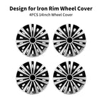 14Inch Arachnid Style Universal Hubcap R14 Wheel Covers For Cars - Set Of 4 Fits Most Cars Automobile Full Rim Cover Accessories