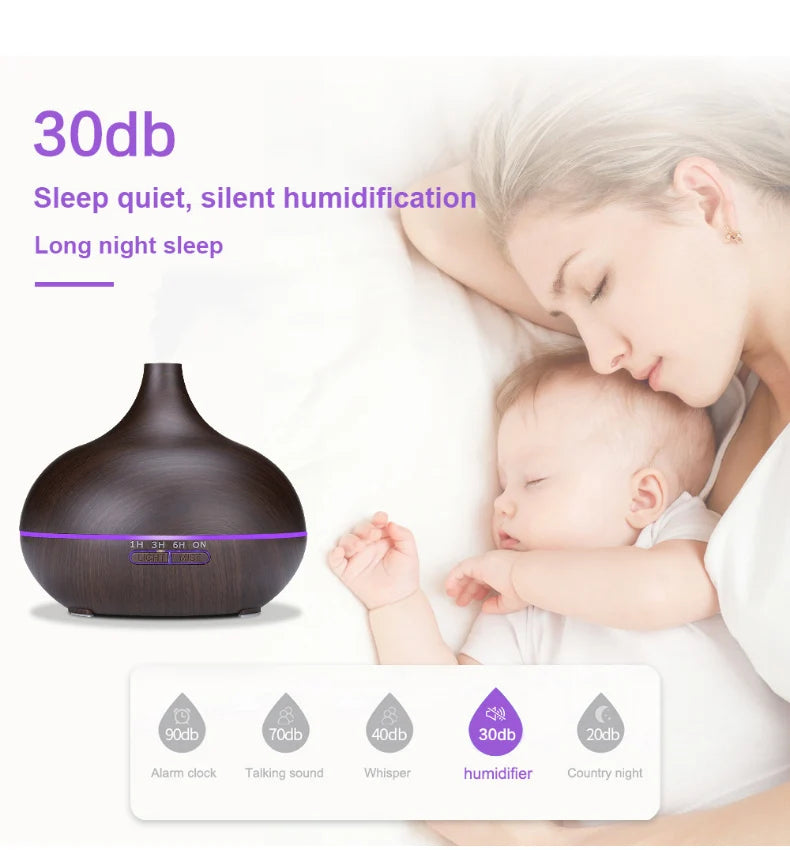 Ultrasonic Cool Mist Onion Humidifier Remote Control Oil Diffuser Colo