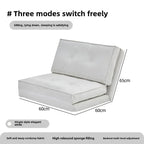 Leisure Corduroy Folding Lazy Sofa Living Room Single Sofa Small-sized Household Cream Style Reclining Foldable Sofa Bed New