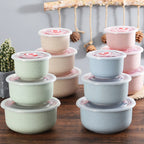2sets  3pcs/set Food Storage Containers Bento Box with Lid Microwave Storage Containers for Kitchen Storage Meal Pre