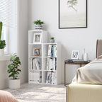 Getone Small Bookcase, White Bookshelf, 3 Cubes Storage Unit, Living Room Bookcase Wooden 30x30x80cm