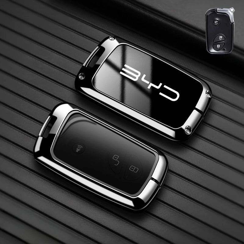 Car Remote Key Case Fob Cover Holder Shell Bag for BYD Song Plus Atto 3 Han EV Tang DM Qin Seal Dolphin Keychain Accessories
