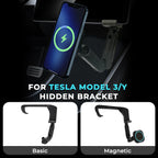 For Tesla Model 3 Model Y 2023 Foldable Wireless Magnetic Phone Holder Phone Gripper Car Screen Mount Support Arm Mobile Stand