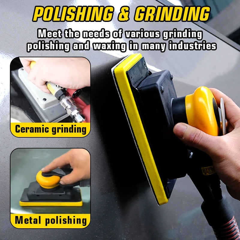 70mmx198mm pneumatic track sanding machine, square air sanding machine, car putty metal polishing machine