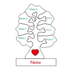 Wooden Family Tree Puzzle,Personalized Customized Free Engraving Custom Name Christmas Tree,Desktop Ornament Decorations Gifts