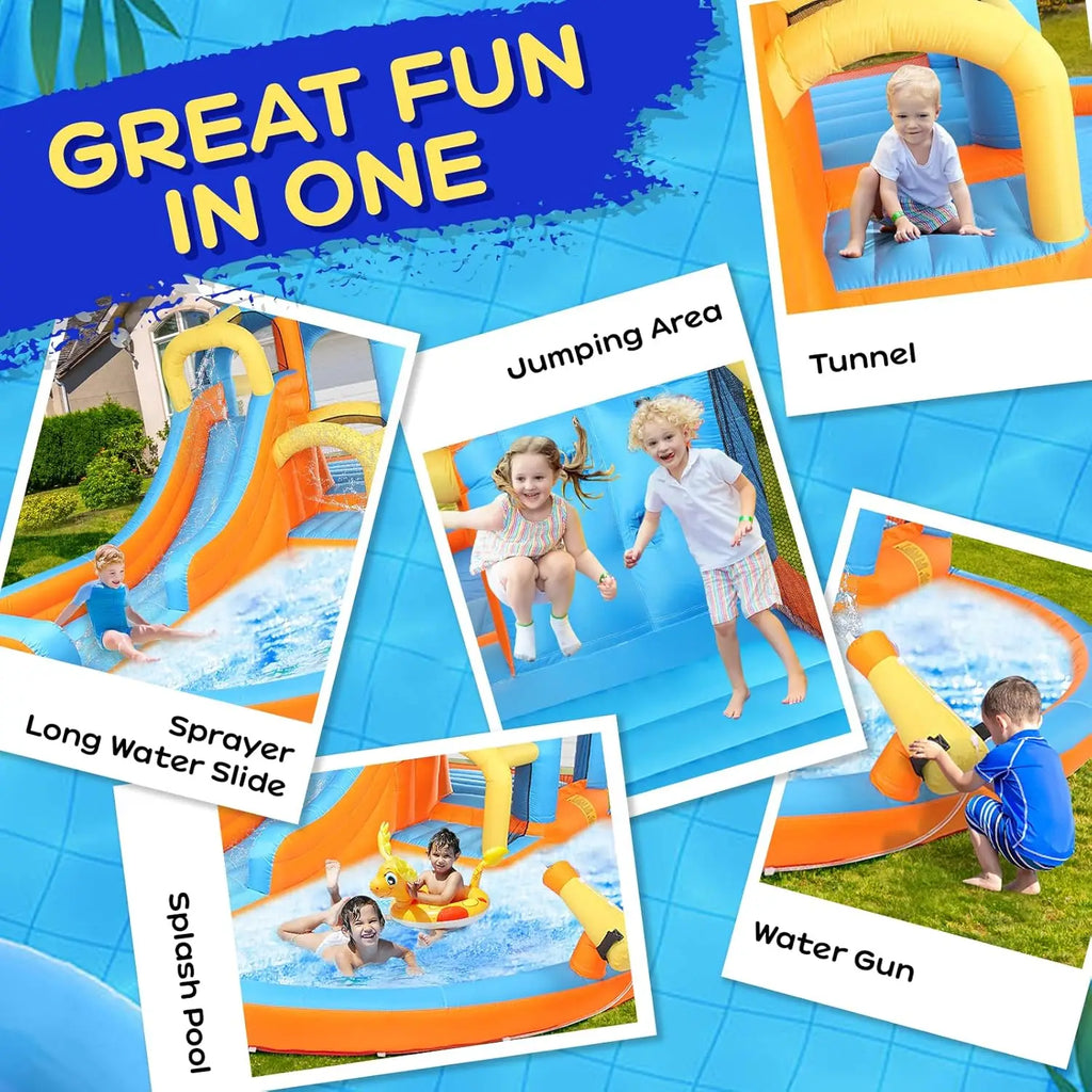 5-in-1 Inflatable Water Slide Park