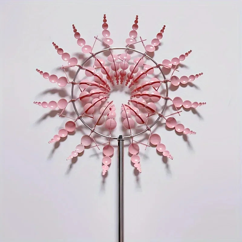 Creative Courtyard Garden Lawn Decoration Unique Wind Collector Magical Kinetic Energy Metal Windmill Rotator
