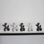 2025 Balloon Dog Home Decor Animals Figurine Ceramic Cute Statue Art Sculpture Craftwork Black With Line Boy Room Decoration