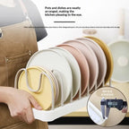 Kitchen Plate Holder Adjustable Multi Functional Tableware Storage Rack for Space Optimization