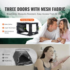 Vevor Bed Tent, 80"" X 60"" X 47"" Queen Size 3 Doors 70% Block Out Sleeping Bed Canopy Breathable Dream Tent With 0.43 In