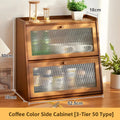 Wooden Desktop Storage Cabinet Cup Organizer Cosmetic Storage Ra Der Batoom Vani elf Wood Material Home Organization