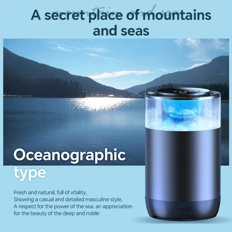 Smart Induction Car Aromatherapy Diffuser Auto On/Off Mist Maker Fogger Portable USB Rechargeable Fragrance Diffuser with Light