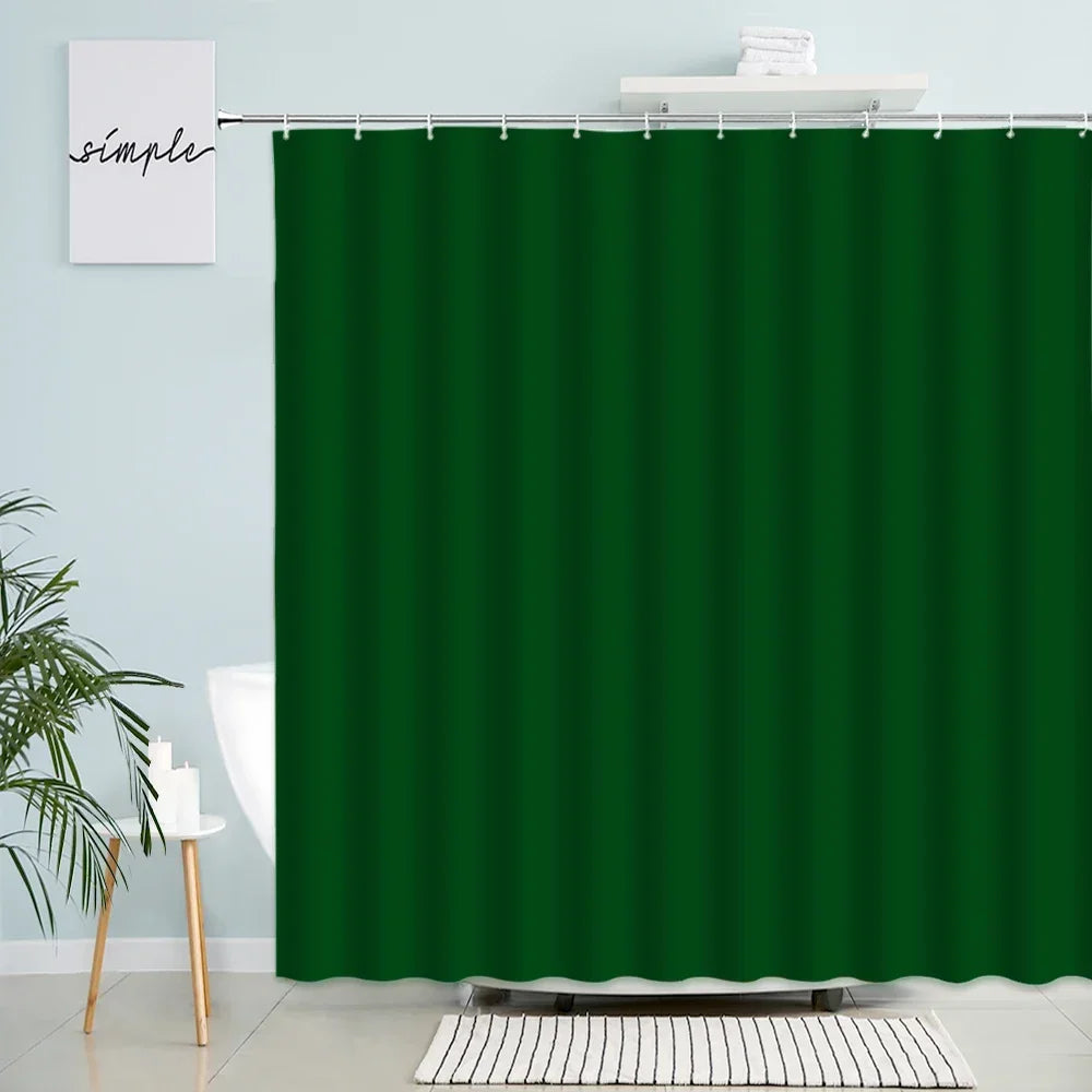 Red Shower Curtains Creative Solid Color Bath Curtain Set Modern Simple Fabric Bathroom Decoration Home Background Wall Hanging