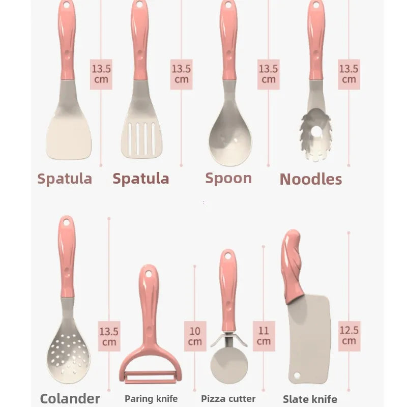 Children's Kitchen Toys 28PCS Pretend Cooking Toys With Pot Play Food Accessories Ideal Toddler Gift Kids Christmas Present