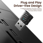 Toocki Bluetooth 6.0 USB Adapter Wireless Bluetooth Dongle Receiver Transmitter For PC Win 8.1 10 11 Phone Headset Speaker Mouse
