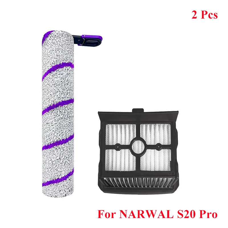 For Narwal S20 Pro Cordless Vacuum Cleaner Spare Parts Main Side Brush Hepa Filter Mop Pad Dust Bag Replacement Accessories