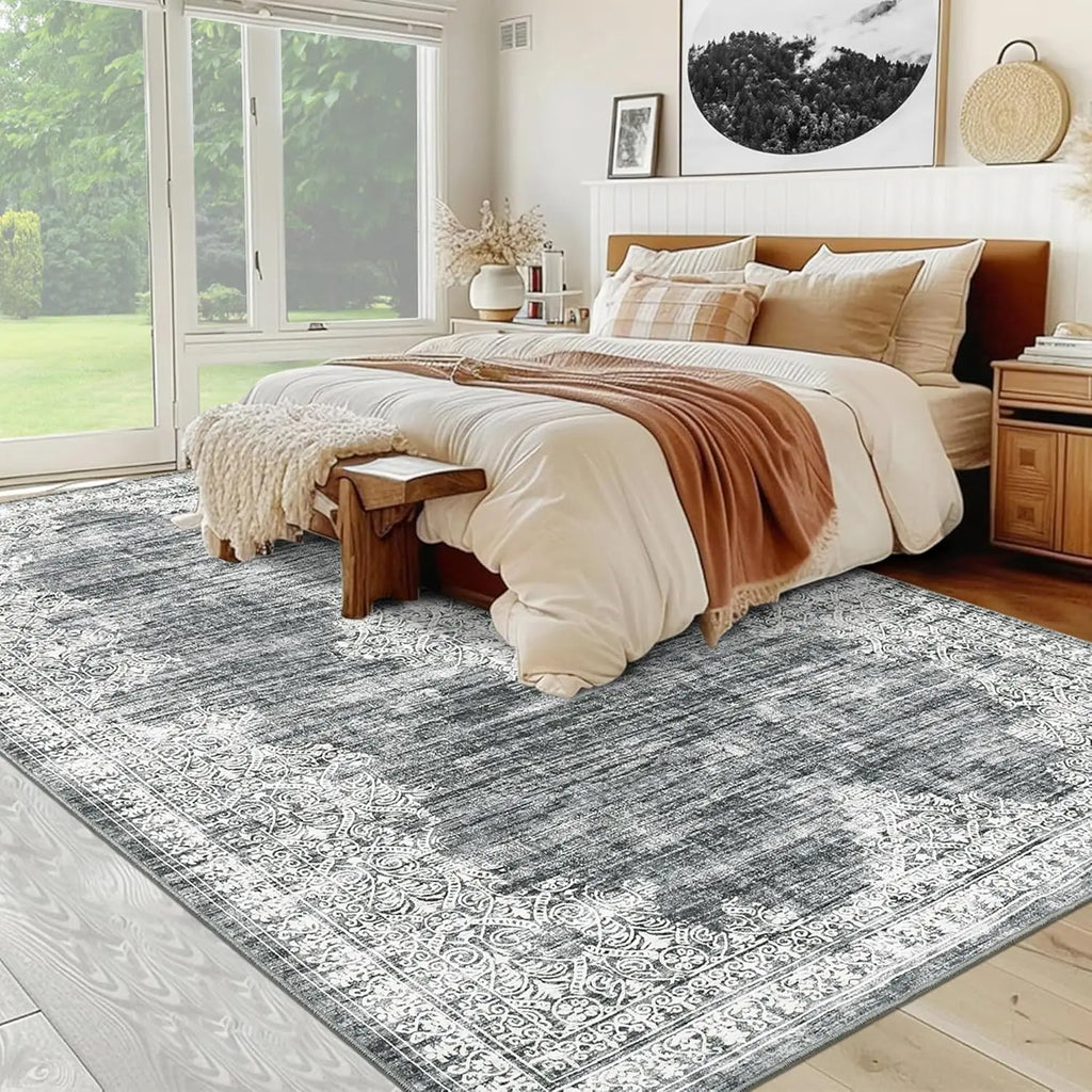 8x10 Area Rug,Rugs for Living Room,Washable Rug for Bedroom,Foldable Thin Rug,Rugs for Bathroom Entryway,Indoor Floor Rug