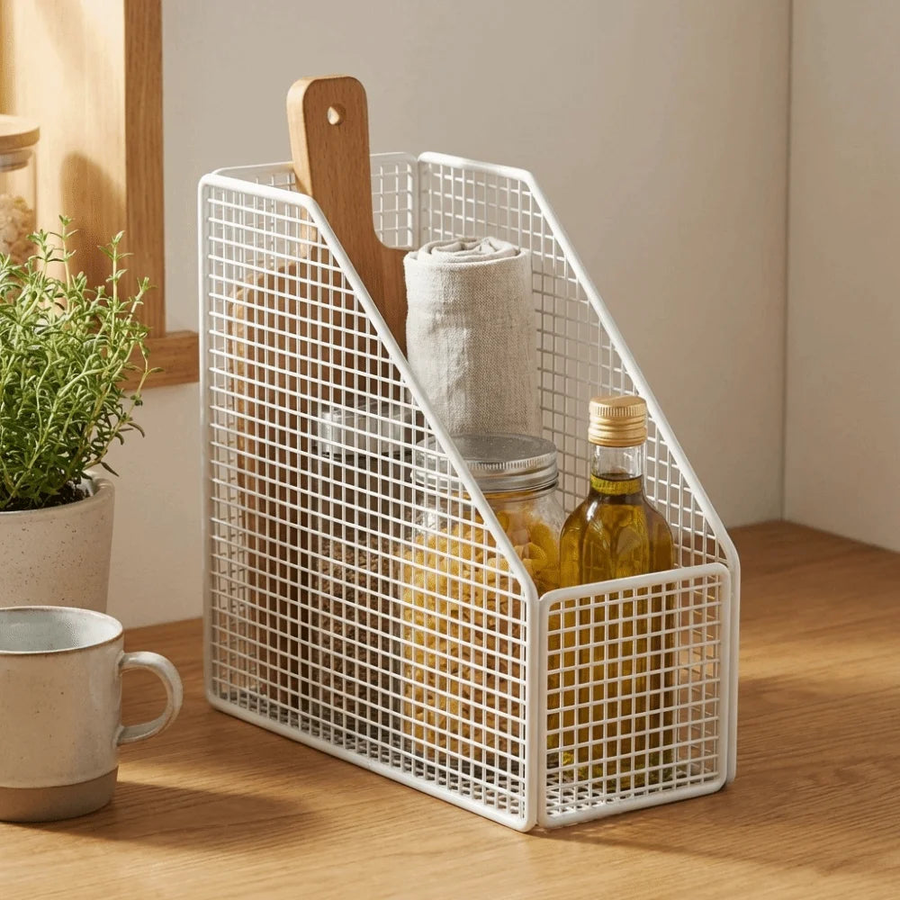 Space Saving Kitchen Storage Rack Breathable Large Capacity Condiment Rack Sturdy Rust-proof Seasoning Storage Basket Bathroom
