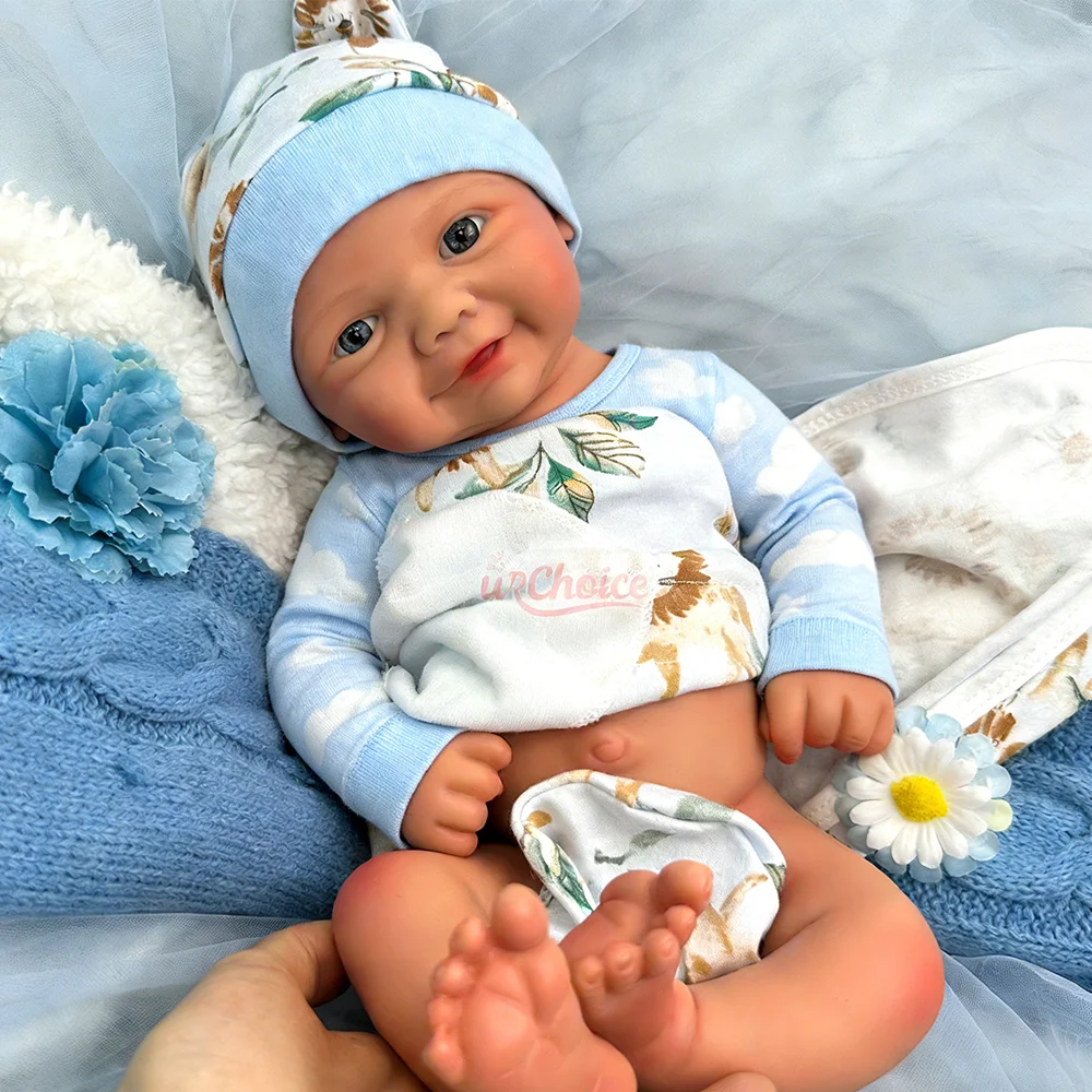 18" Washable Silicone Reborn Baby Girl/Boy Vivienne Open Mouth Realistic Newborn Doll Spain Muñeca For Kids Age 3+ Children Gift