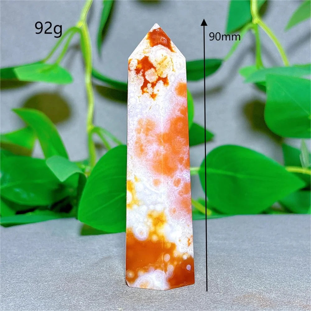 Carnelian Tower Crystal Natural Stone Quartz Home Decoration Minerals Reiki Craft Gifts Energy Healing Meditation Spiritual Love