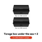 YZ For Tesla Model Y Juniper 2025 Underseat Storage Box Seats Drawer TPE Hidden Storage Tray Push Pull Car Organizer Accessories