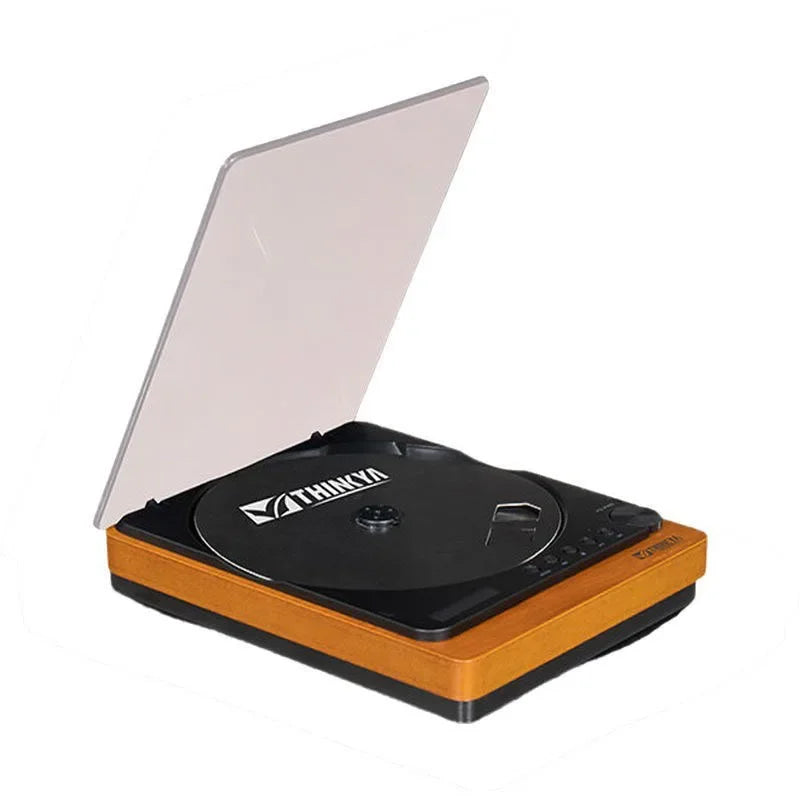 Audiophile CD Player Bluetooth 5.1 Wooden Portable USB Music Turntable Digital Optical Output Retro Elegant Home HIFI CD Player
