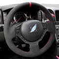 Hand-stitched Suede Car Steering Wheel Cover for Nissan GTR GT-R R35 Nismo 2008-2016 Full Coverage Steering Wheel Accessory
