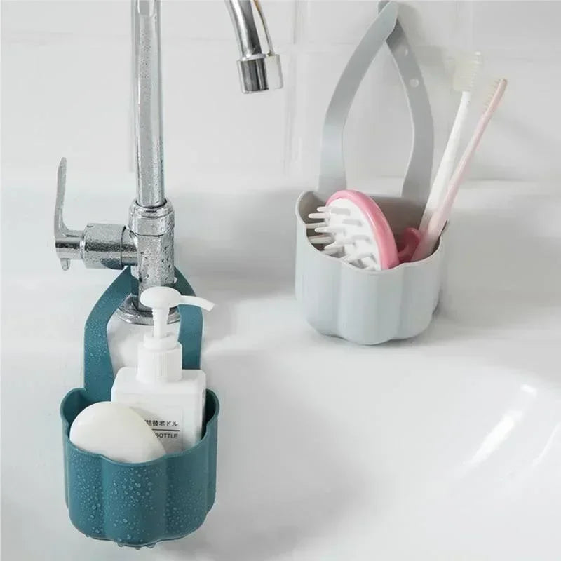 Kitchen Sink Drain Basket Bathroom Soap Sponge Holder Hanging Storage Basket Kitchen Accessories kitchen sink holder
