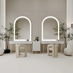 Girls Luxury Mirror Vanity Table Nordic Makeup Large White Makeup Desk Dressers Girl Drawers Light Penteadeira Bedroom Furniture