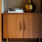 Kitchen Closet Dressing Table Wooden Furniture Handles Walnut Cabinet Door T Bar Wood Knobs Pulls Wardrobe Cupboard Drawer Pulls