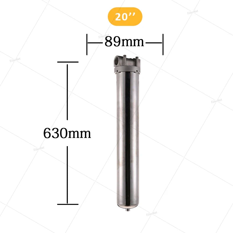 20*2.5inch stainless steel water filter housing water filtration pre f