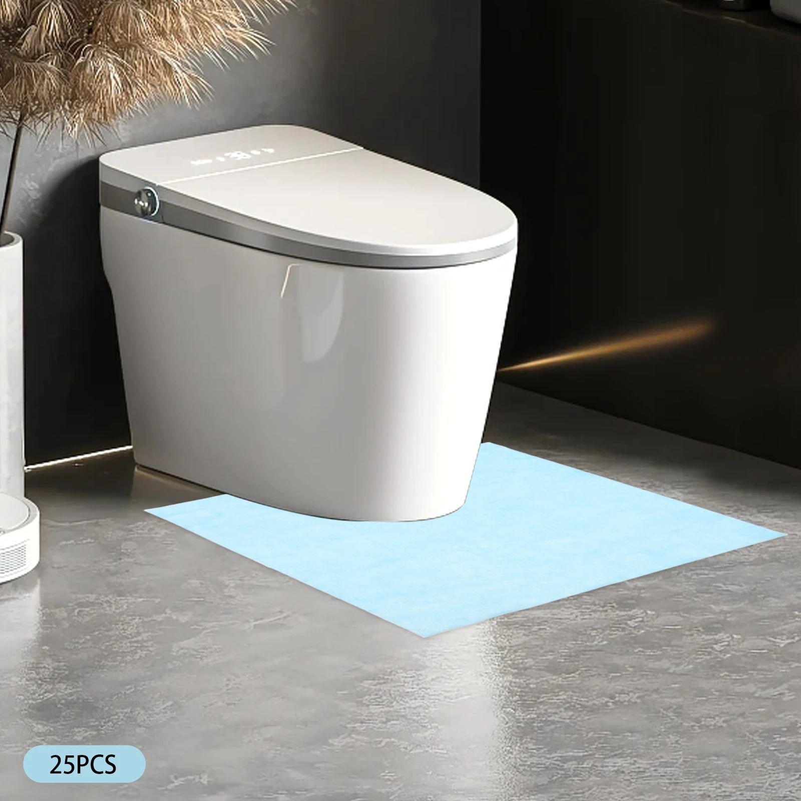 25 Pcs Disposable Toilet Mat Non-slip U-shaped Toilet Training Rug for