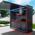 Customized durable portable aluminum outdoor kitchen island modular cabinet large capacity design with functional BBQ grill