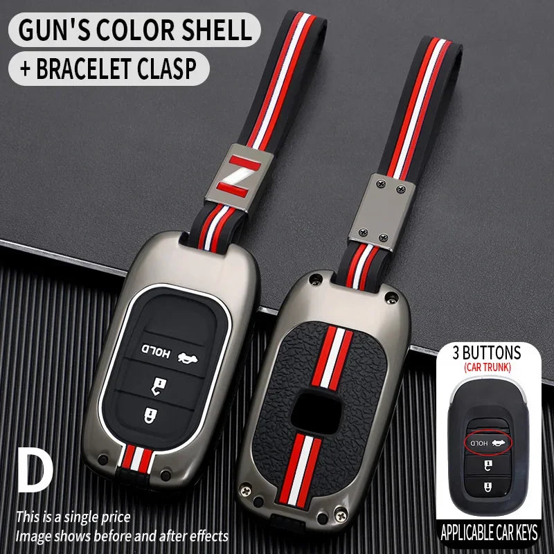 for Honda CR-V Civic Accord HR-V CR-V CRV HRV Fit City Odyssey XRV Hrv Metal Car Key Cover Fob Case Shell 2023 2024