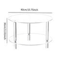 Acrylic Round Side Table, Easy Assembly for Small Space Small Furniture End Table for Balcony Bedroom Bathroom Office Hallway