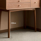 Dresser Bedroom Household Small Apartment Solid Wood Leg Makeup Table With Makeup Mirror Vanity Desk With Light Mirror With Seat
