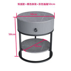 Modern Minimalist Round Slate Drawer Table: High-End Appeal, Perfect as Side Table or Bedside Cabinet
