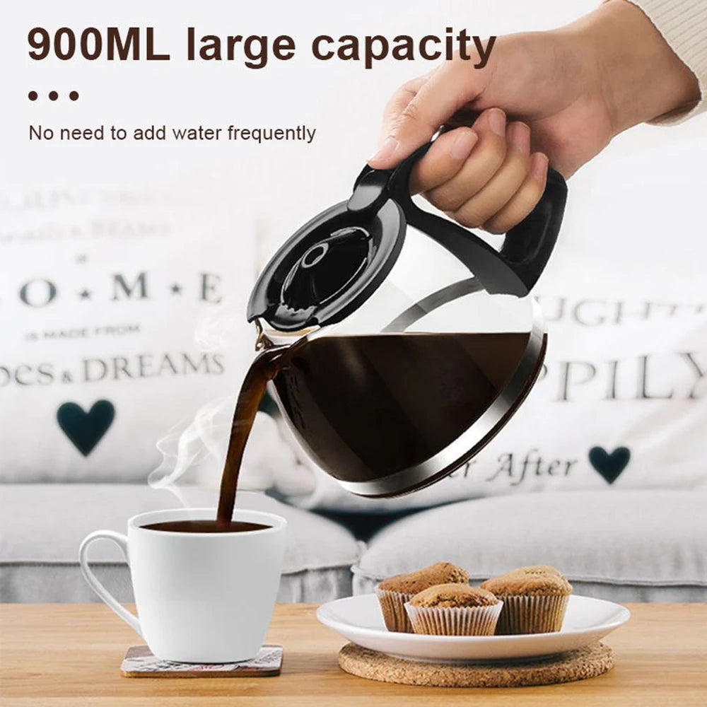 SK125 Drip Coffee Maker, Anti-Drip Pot, 900ML Quick Heating, Easy To Operate, Thermostatic Base, Household Tea