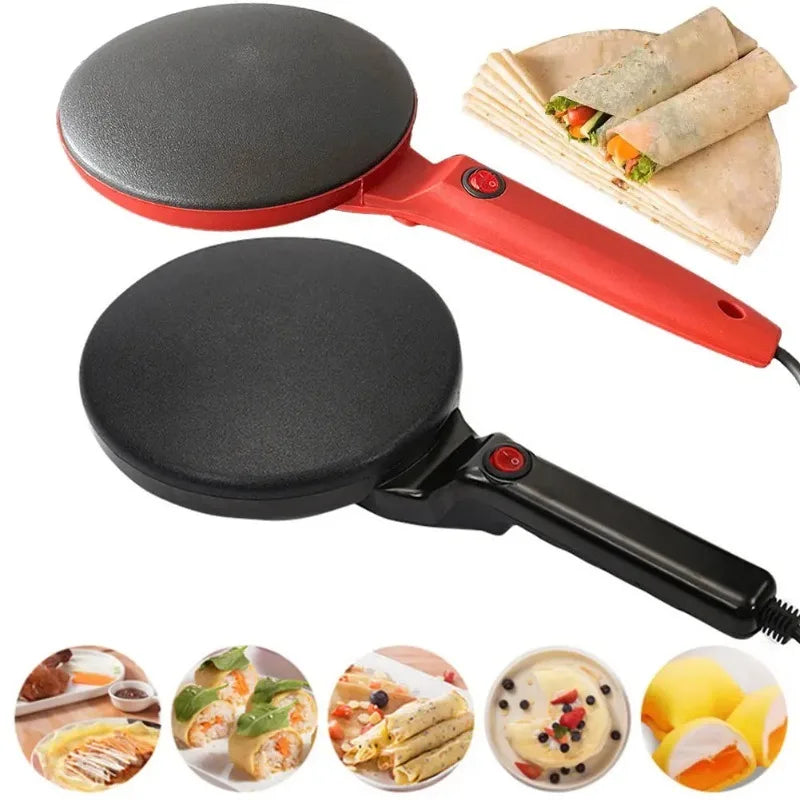 220V Electric Crepe Maker Spring Rolls Pancake Machine Non-Stick Griddle Baking Pan Cake Pizza Maker Light Food BBQ Frying Pan