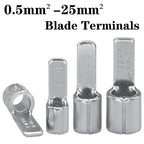 50/100pcs Pure Copper Blade Terminals DBN1.25/2/5.5/8/14/22-10/14/16/17 Non Insulated Crimp Terminals Electrical Wire Connector