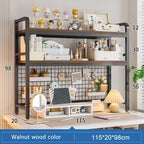 Bookshelf Bookcase With Grid Desktop Multi-layer Wrought Iron Shelf Student Computer Desk Table Hole Board Table Wooden Shelves