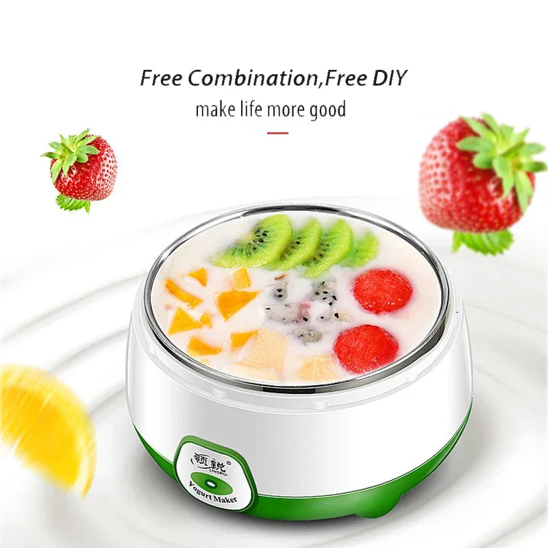 1L Electric Mini Yogurt Maker Automatic Multifunctional Household Rice Wine Maker DIY Yogurt And Natto Fermenting Machine 220V