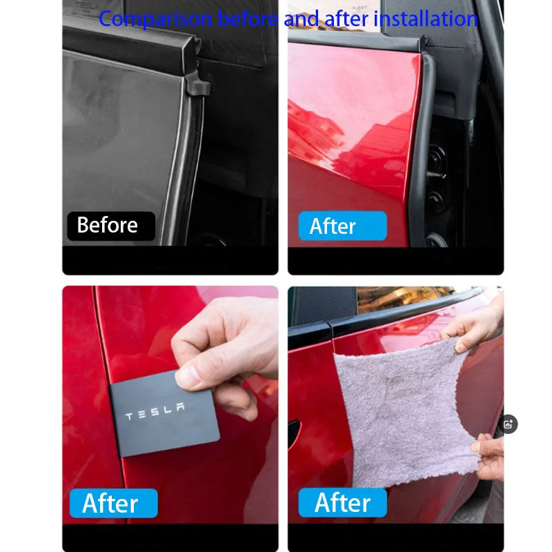 Door Seal Soundproof Kit For  Tesla Model 3 Y  2017-2025 Rubber Weather Draft Seal Strip Wind Noise Kit Front Trunk Cover Strip