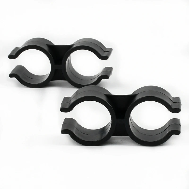 25mm I.D PVC Pipe Double Plastic Clamp Connector H Type Clamp Garden Home Water Tube Support Joint Aquarium Fish Tank Fittings