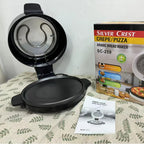 Electric Pizza Oven Indoor Portable, Steak Bread Pizza Pan with Indicator Light, Stone Baked Pizza At Home, Cold Touch Handle