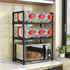 1 Microwave Storage Rack, Space Saving Countertop Kitchen Utensil And Cutlery Storage Rack, Plastic Kitchen Accessory Rack