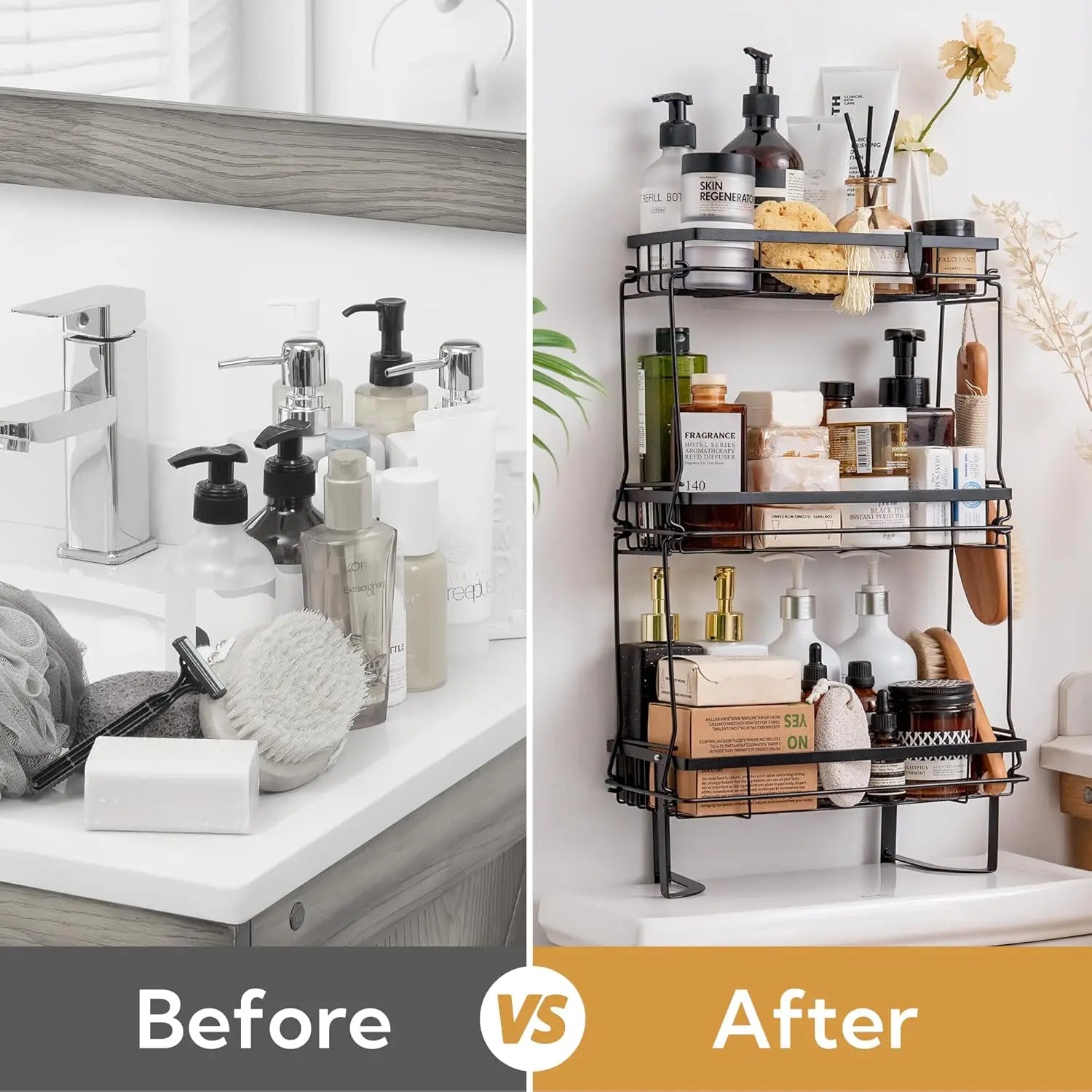 3-Tier Over The Toilet Rack for Bathroom,Over The Toilet Storage,  Over Toilet Storage Shelf, Bathroom Shelves Over Toilet