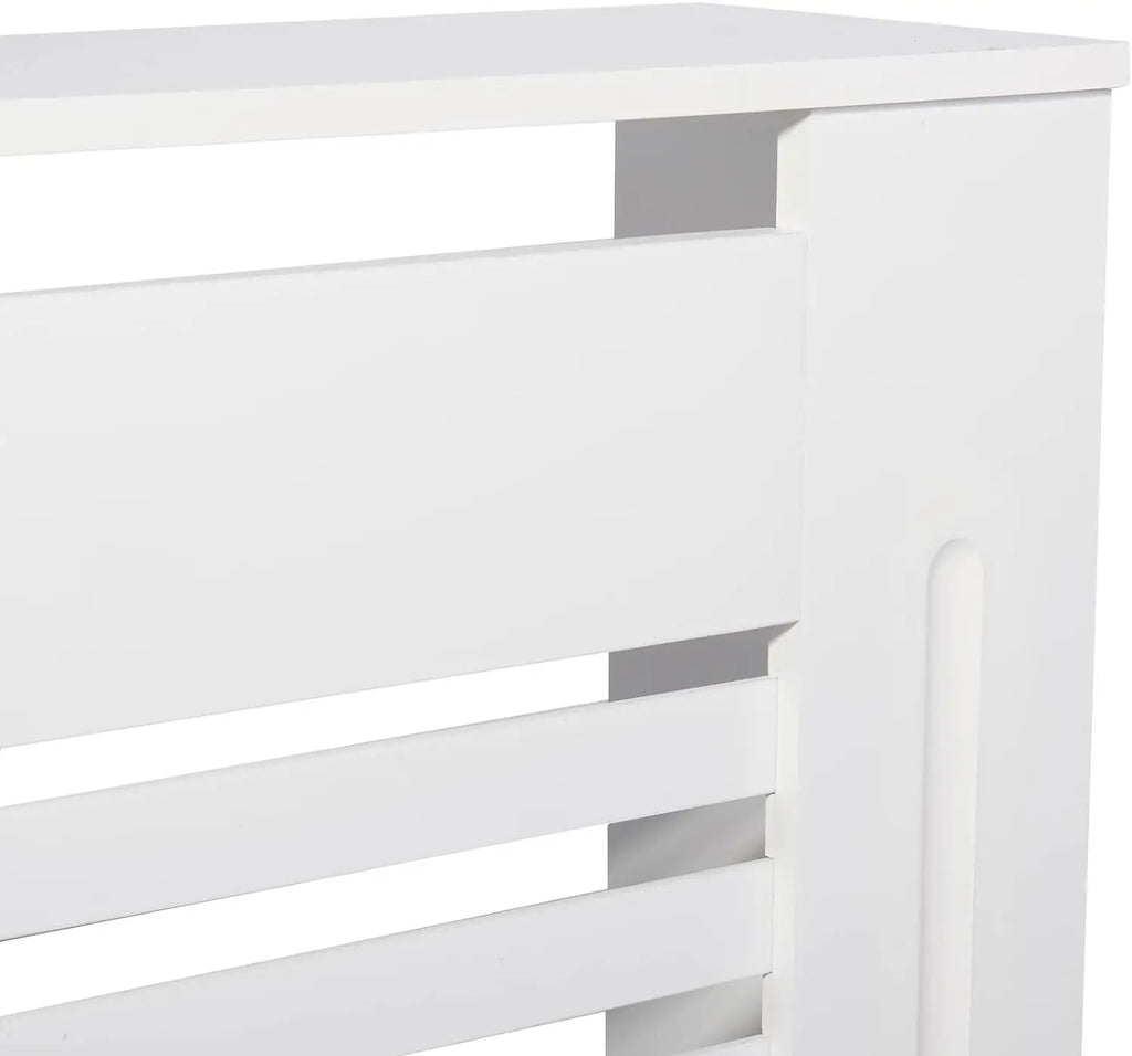 Wood Radiator Cover Cabinet White Horizontal Slat Heater Covers Modern Tall Radiator Shelf